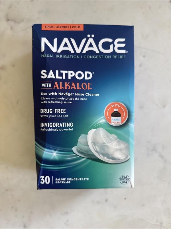 Navage Salt pod With Alkalol, 30 Pack Exp 08/27