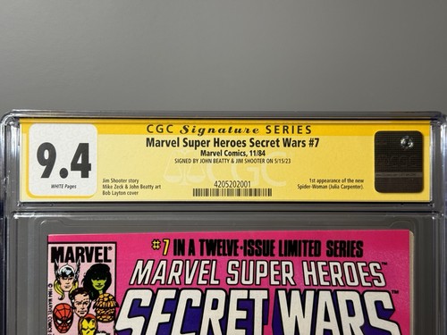 Marvel Super Heroes Secret Wars #7 CGC 9.4 *1st App Spider-Woman* 2x Signed - Picture 4 of 6