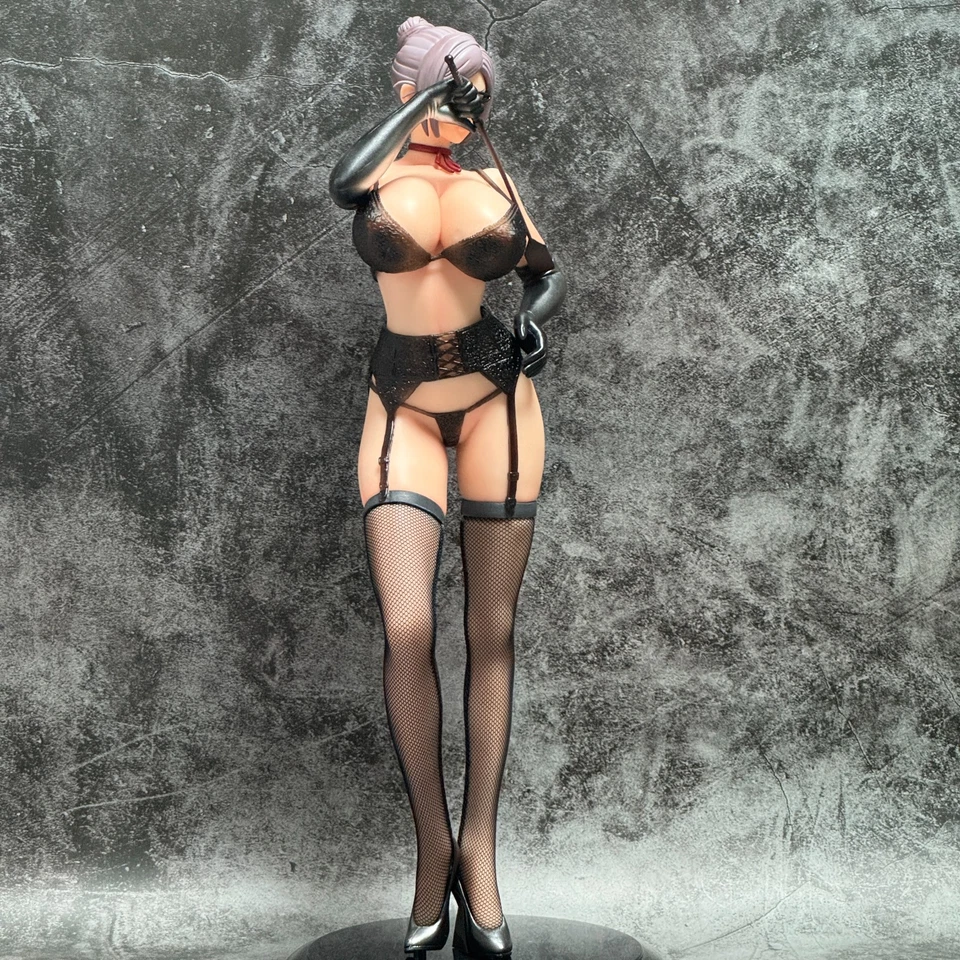 18" 1/4 Scale Prison Warden Anime Figure – Black Mesh Lingerie, Mature Female Of - Image 4 of 4