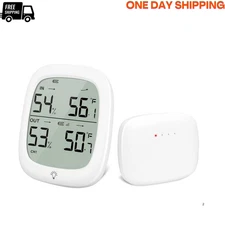 Indoor Outdoor Thermometer Wireless, outside Digital Thermometer Humidity with I