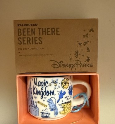 Disney Magic Kingdom Starbucks 2 oz Mug Ornament Been There Pin Drop Series NEW!