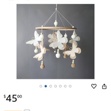 butterfly mobile crib mobile handmade boho