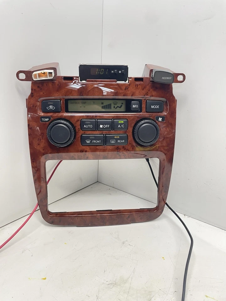 Control de clima digital Toyota Highlander Woodgrain 2001-2007 84010-48170 OEM Foto 3 de 4
