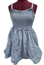 American Eagle Smocked Top Denim Sundress Women's Size Med Casual