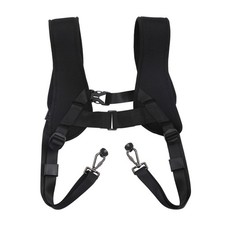 Adjustable Double Camera Straps with Safety Tethers for Professional