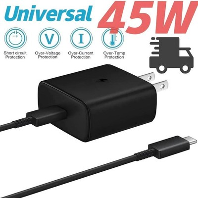 45W Fast Charger USB Type C Charging for Samsung Galaxy S24 Ultra S24+ S23 Ultra