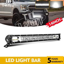 Dual Row 14inch 480w Led Light Bar Spot Flood Combo Work Car Atv Suv 15 16