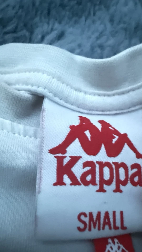 Camiseta Kappa Hombre Manga Corta Pequeña Blanca Foto 3 de 3