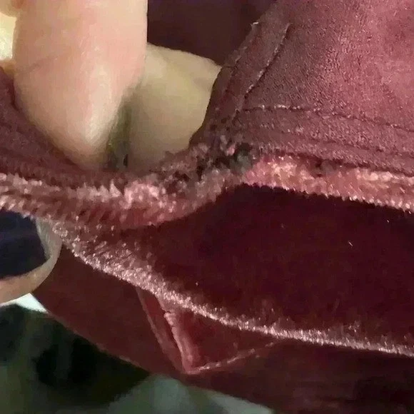 Mono Express Para Mujer X Grande Borgoña Terciopelo Y2K Retro Glam Noche Ropa Elegante Foto 3 de 4