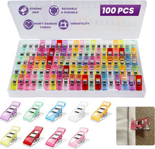 100Pcs Sewing Clips for Fabric, Multipurpose Fabric Clips for Sewing and Quil...