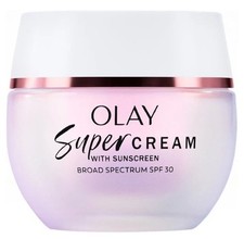 Olay Super Cream with Sunscreen SPF 30, 1.7 oz, Moisturiser - Vitamin C  E,