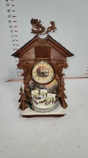 Bradford Exchange Thomas Kinkade's Holiday Wonderland Cuckoo Clock / Read 