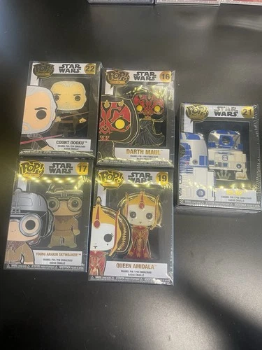 Star Wars Funko Pop Pins Lot Of 5 (16,17,19,21,22)