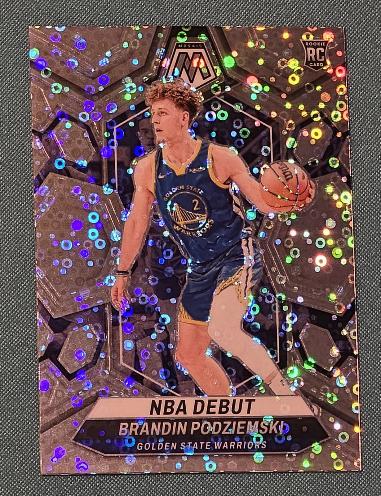 2023-24 Mosaic Basketball Brandin Podziemski RC Silver Disco NBA Debut #266