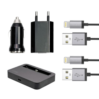 5in1 Ladekabel Auto Adapter Dock Netzteil iPhone X 8 7 6 6S Plus 5 5C 5S SE iPod