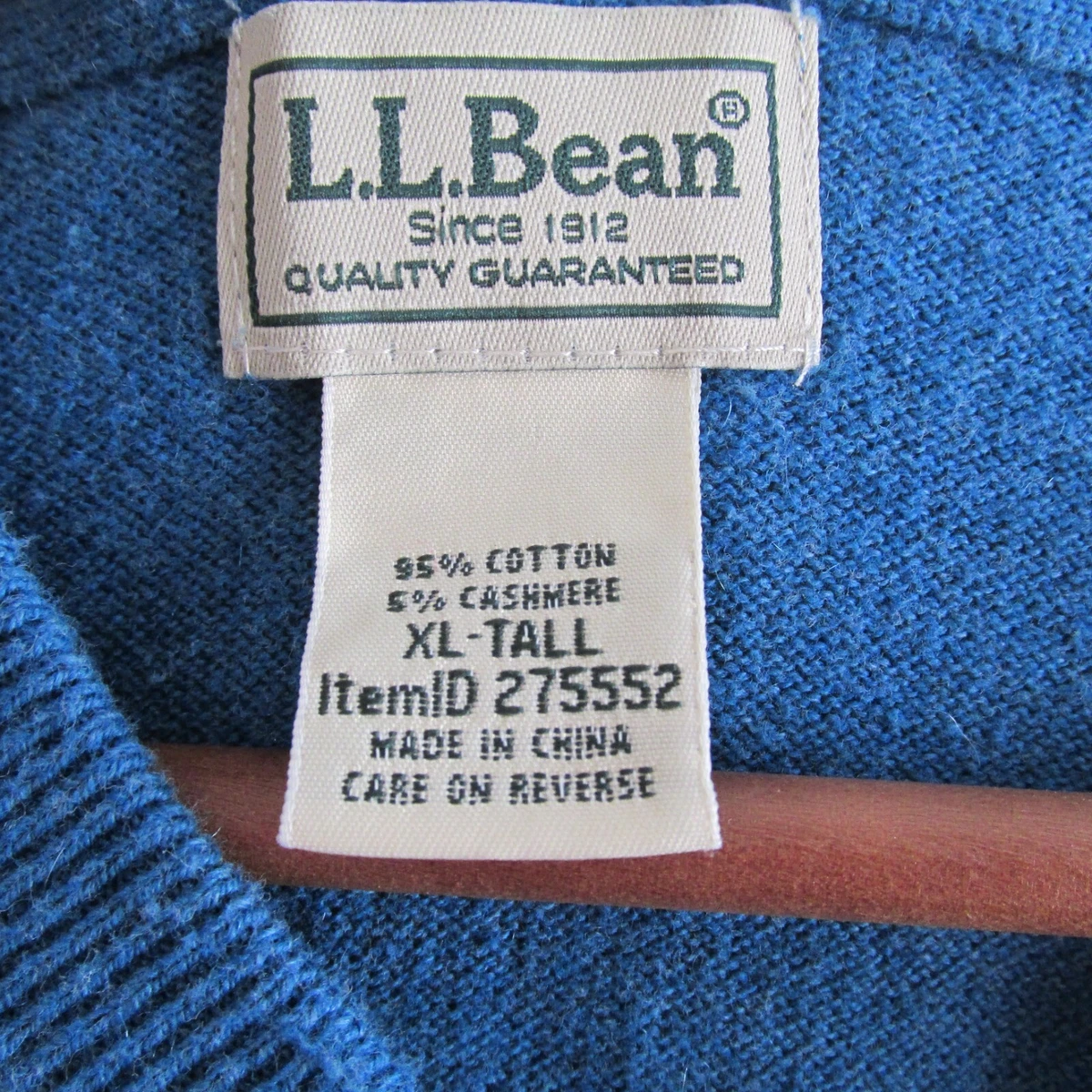 Ll bean men's cotton cashmere deals sweater