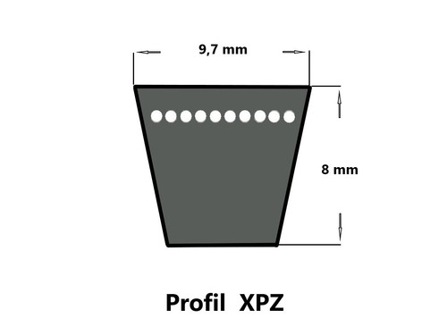 Gates Quad-Power® 4 XPZ 800 Lw, Schmalkeilriemen, flankenoffen, formgezahnt - Bild 3 von 4