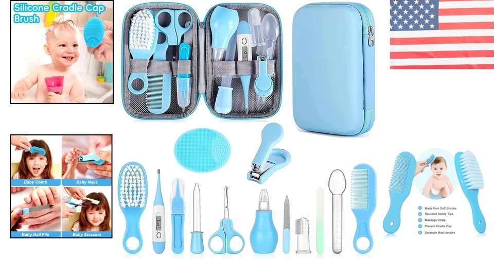 Compact Baby Grooming Essentials Kit with Hair Brush, Clipper & Nasal Aspirator - Image 2 of 4