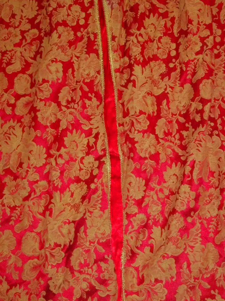 Raro Jeannie Nitro Gótico Medieval Brocado Gótico Capa Forrada Satén Capa M  Foto 3 de 4