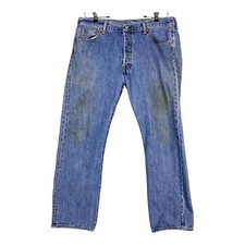 Levi's 501 Jeans Mens 36X30 Blue Denim 36X28 Button Fly