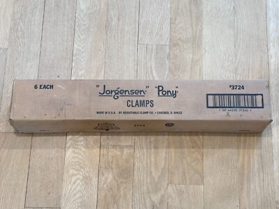 NOS Jorgensen USA Made PONY Clamp Set (6 Piece) Model 3724, Wood Working Clamps