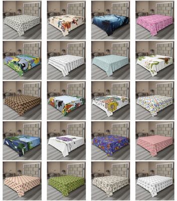 Ambesonne Animal Pattern Flat Sheet Top Sheet Decorative Bedding 6 Sizes