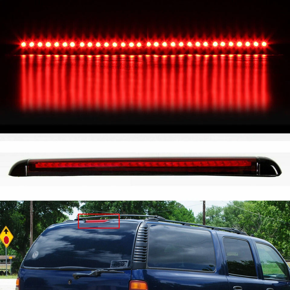 LED 3RD Third Brake Light Lamp Black For 1992-1999 GMC Suburban C K 1500 2500 Foto 2 de 4