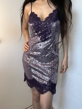 SALE 3 DRESSES FOR $20 Wild Fable Purple Sequin Mini Dress Eyelash Lace Size XS