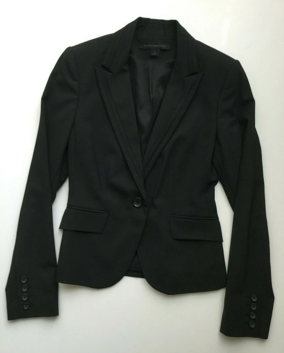 Express notch collar one button best sale blazer