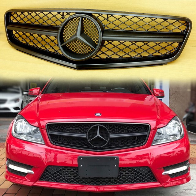 Matte Black C63 Look Front Grille Benz CClass W204/C204 0813 C200