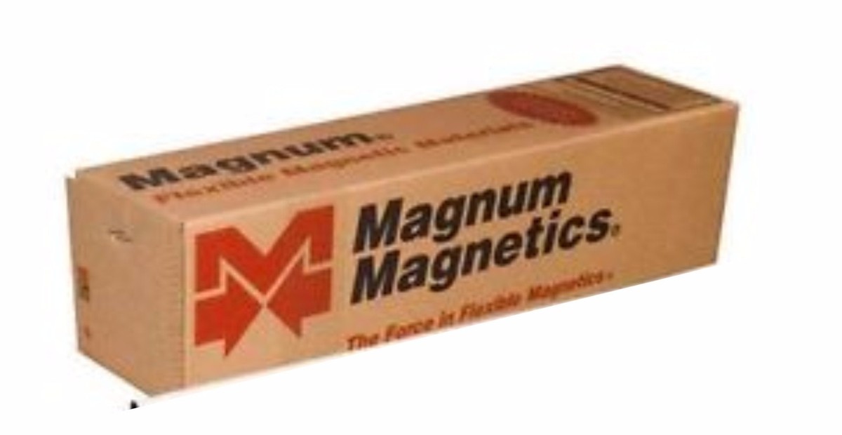 White Magnum Magnetics Corp Promag Magnetic Vinyl Sheet MagX Leading