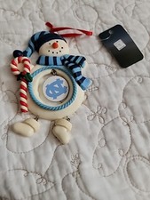 University of North Carolina Claydough Snowman Ornament by Evergreen-NWT