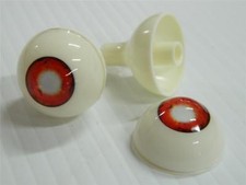Realistic Acrylic Eyes for Halloween PROPS, MASKS, DOLLS Horror Red Blind 26mm