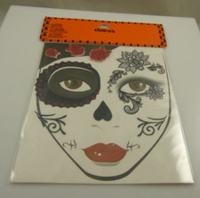 Face tattoos body art skin Halloween Day of dead gothic