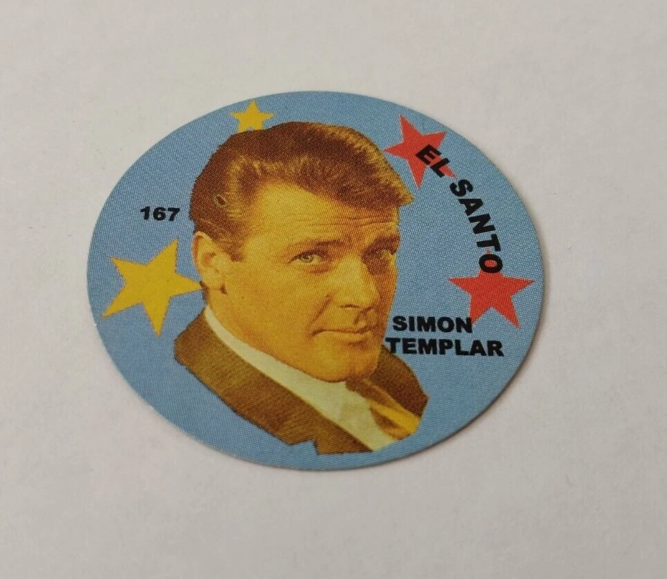 The Saint TV Show Simon Templar Rare Argentina Disc Card Figuritas #167 - Image 3 of 4