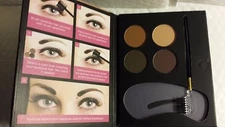 BEAUTY TREATS PERFECT EYEBROW POWDER KIT STENCILS AND BRUSH ORIGINAL PACK