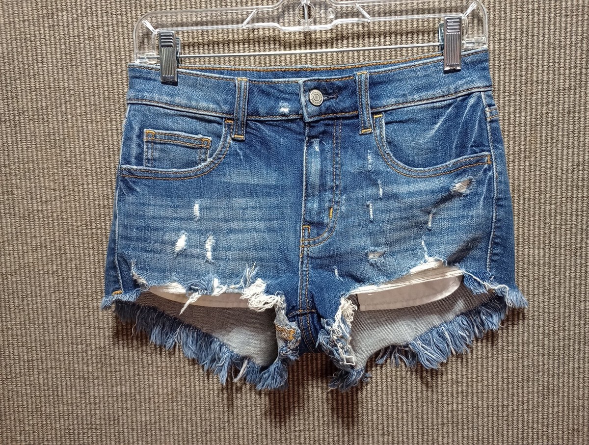 Willow & Root Buckle Jean Shorts Small Mid Rise Cut Off
