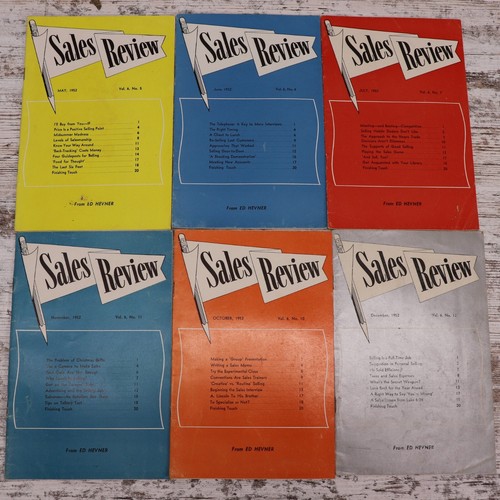 Sales Review Magazine 1952 Lot of 6 Ed Hevner