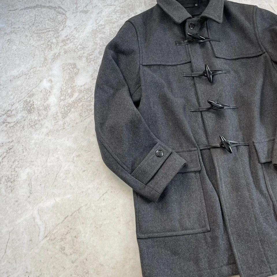 Coach New York Wool Grey Perfect Heavy Duffle Pea Coat - Image 4 of 4