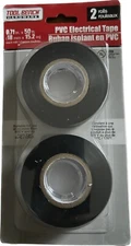 Electrical Tape PVC Ruban Isolant; 2 Rolls - 18 mm X 15.2 m Tool Bench Hardware
