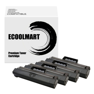 4PK Black Toner Cartridge for Samsung MLT-D104S SCX-3200 ML-1660 ML-1670 Series