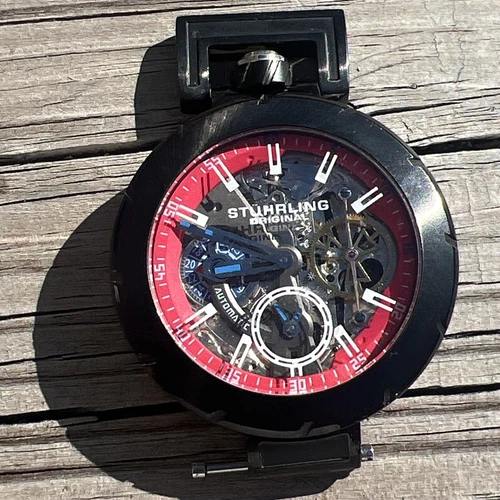 Stuhrling Emperor VT 324 Automatic 49mm Skeleton Herrenuhr ÖZENSAAT