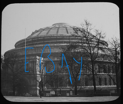 LONDON THE ALBERT HALL C1890 VICTORIAN Magic Lantern Slide PHOTOGRAPH