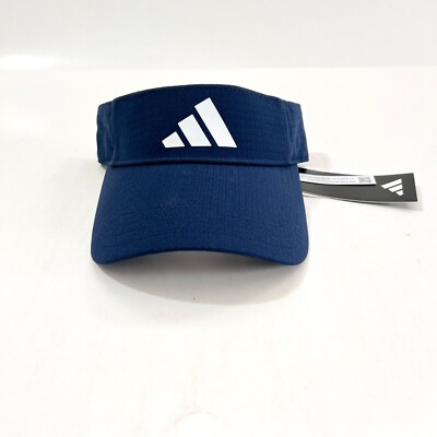 NWT ADIDAS Men's Golf Tour  Navy Visor Adjustable OSFM Performance UV Hat Cap