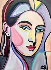 CORBELLIC EXPRESSIONISM 16X20 NORWAY WOMAN CUBISM FINE ART HOME INTERIOR DESIGN