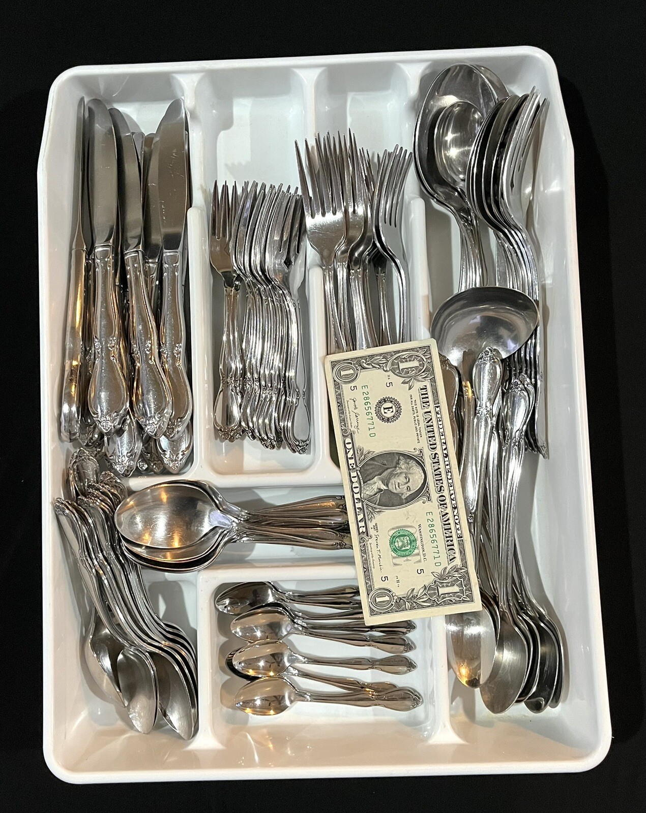 Vintage ONEIDA Community Chatelaine Stainless Steel Flatware Lot 109 Pieces USA