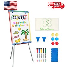 Dry Erase Board White Board For Kids 24x18 Inch Art Easel For Kids