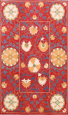 Vegetable Dye Art & Crafts Super Kazak Oriental Area Rug Hand-Knotted Wool 7x10