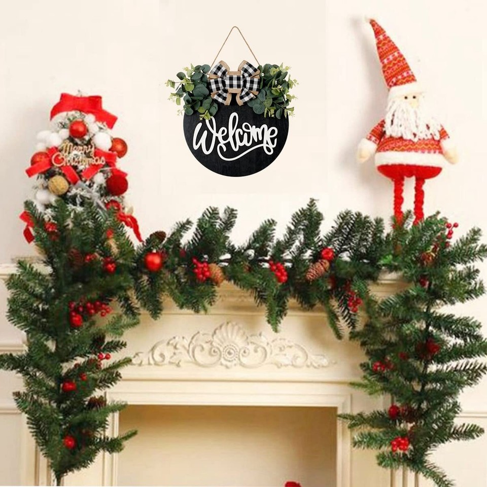 Sign for Front Door Porch Decor Farmhouse Wreath Wall Decor