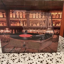 Vinyl Record 3 Speed Player Wireless Bluetooth Turntable with Built-in Speakers